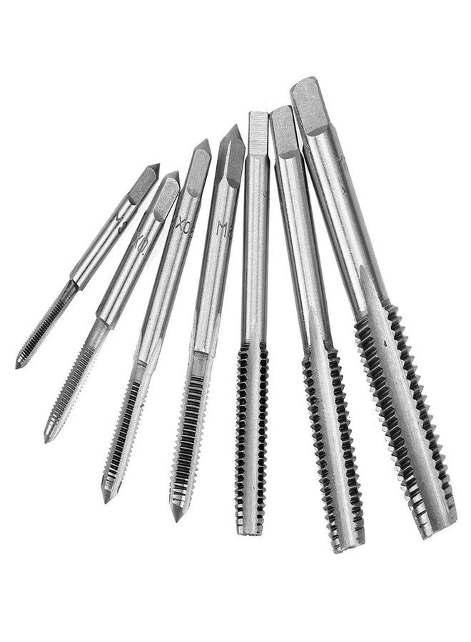 Mass Pro 8pcs Alloy Steel Hand Tools Die Set: M3-M12 Screw Taps, Tap Handle, Thread Plugs, High-speed Steel (HSS) Thread Repair Tool - Image 2